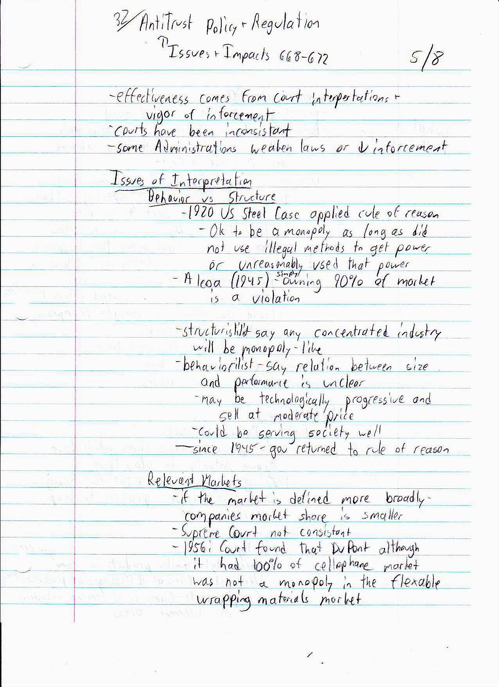 File:Micro Econ 85 AntiTurst Policy Issues and Triumphs Page 1.JPG