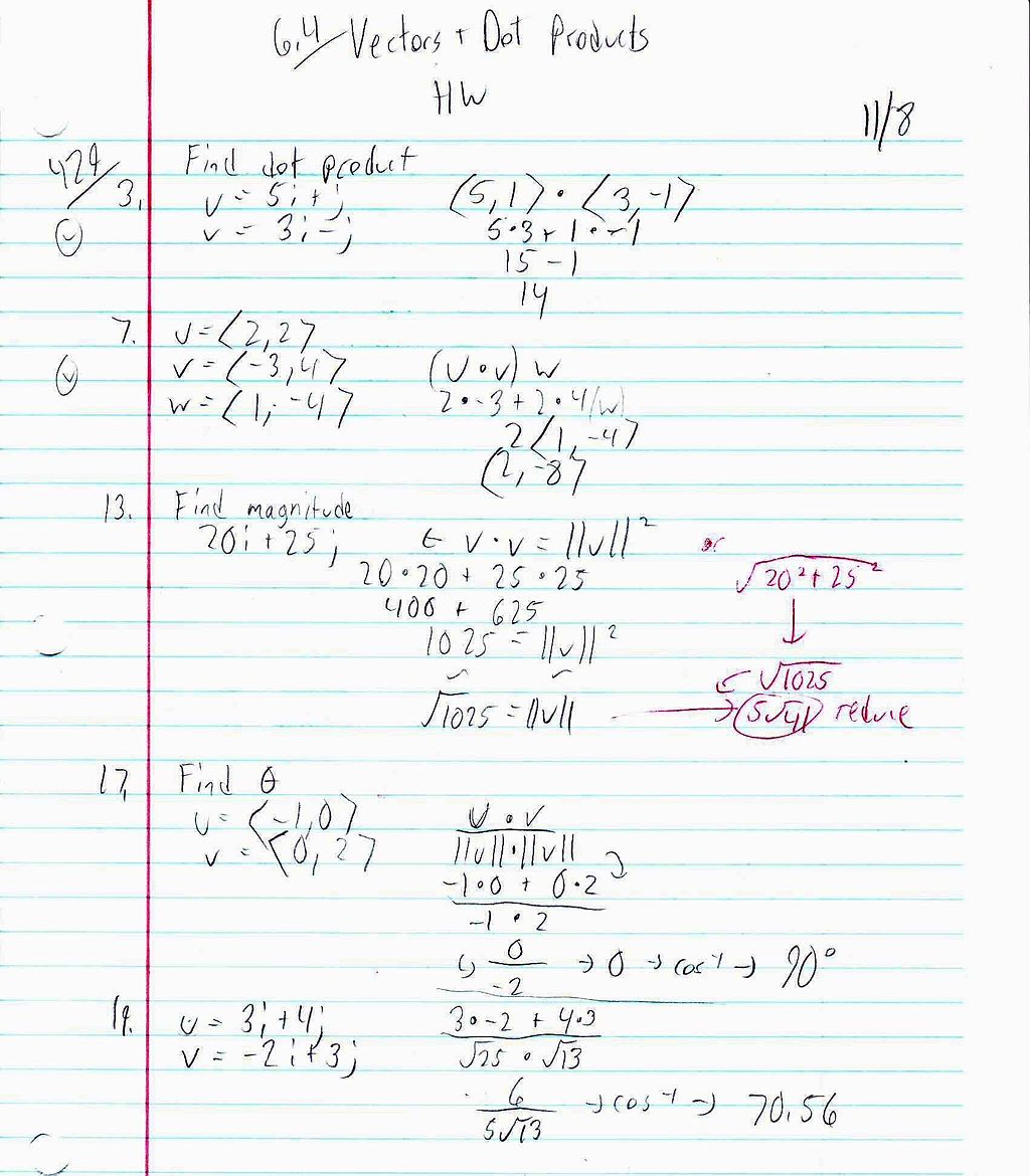 File:PreCalc 6.4 Vector and Dot Problems HW Page 1.JPG